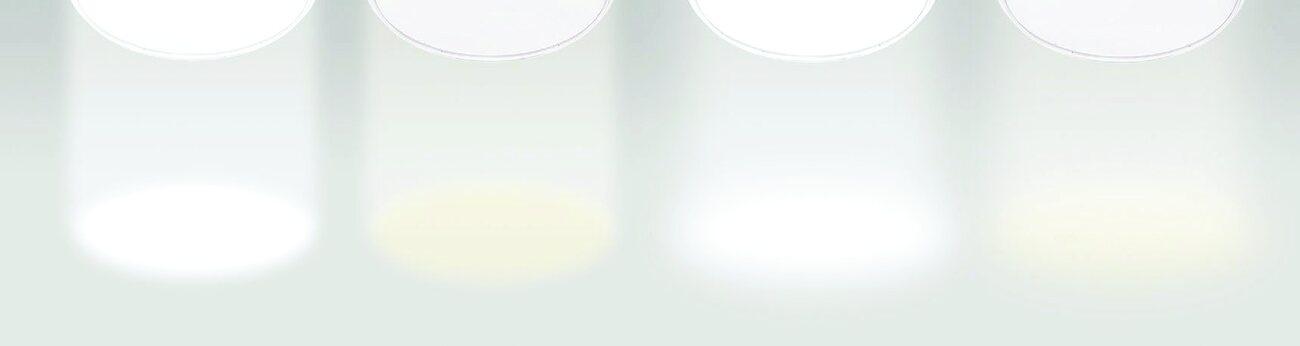 디퓨저 빛의 4가지 톤 비교 — 자연스럽게, 따뜻하게, 부드럽게, 따뜻하고 부드럽게